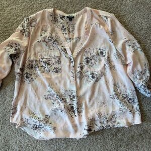 Torrid Harper blouse top breast cancer support
